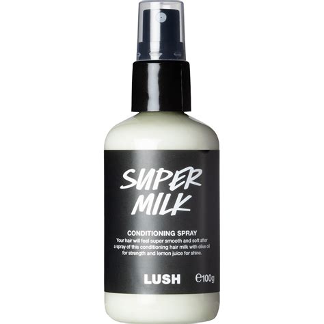 This vegan leave-in conditioner is packed with conditioning almond, coconut and oat. . Super milk lush